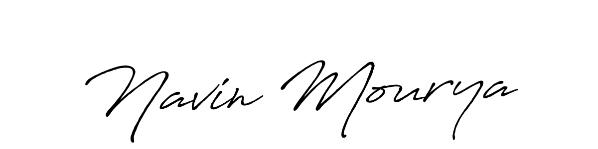 Create a beautiful signature design for name Navin Mourya. With this signature (Antro_Vectra_Bolder) fonts, you can make a handwritten signature for free. Navin Mourya signature style 7 images and pictures png