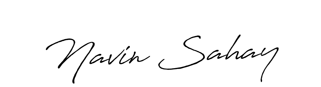 Also we have Navin Sahay name is the best signature style. Create professional handwritten signature collection using Antro_Vectra_Bolder autograph style. Navin Sahay signature style 7 images and pictures png