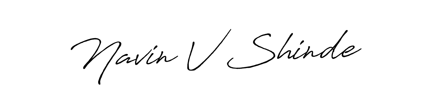 Make a beautiful signature design for name Navin V Shinde. Use this online signature maker to create a handwritten signature for free. Navin V Shinde signature style 7 images and pictures png