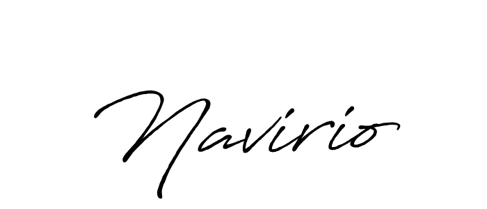 Design your own signature with our free online signature maker. With this signature software, you can create a handwritten (Antro_Vectra_Bolder) signature for name Navirio. Navirio signature style 7 images and pictures png