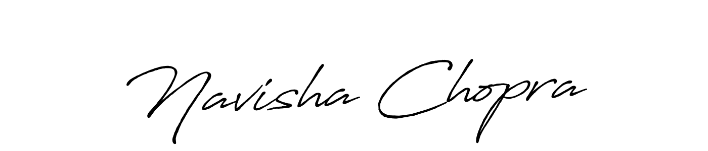 Navisha Chopra stylish signature style. Best Handwritten Sign (Antro_Vectra_Bolder) for my name. Handwritten Signature Collection Ideas for my name Navisha Chopra. Navisha Chopra signature style 7 images and pictures png