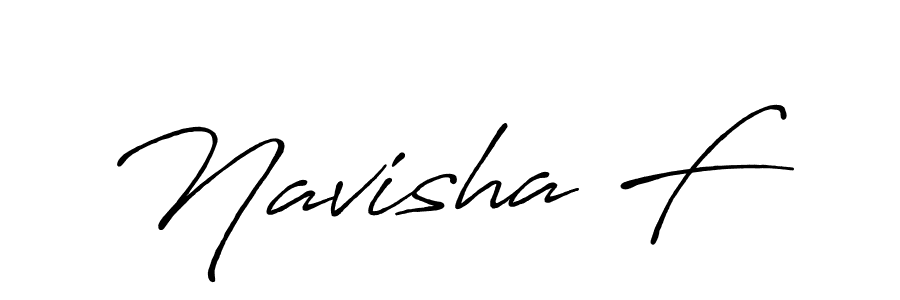 How to make Navisha F name signature. Use Antro_Vectra_Bolder style for creating short signs online. This is the latest handwritten sign. Navisha F signature style 7 images and pictures png