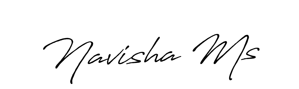 The best way (Antro_Vectra_Bolder) to make a short signature is to pick only two or three words in your name. The name Navisha Ms include a total of six letters. For converting this name. Navisha Ms signature style 7 images and pictures png