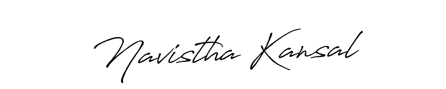 Use a signature maker to create a handwritten signature online. With this signature software, you can design (Antro_Vectra_Bolder) your own signature for name Navistha Kansal. Navistha Kansal signature style 7 images and pictures png