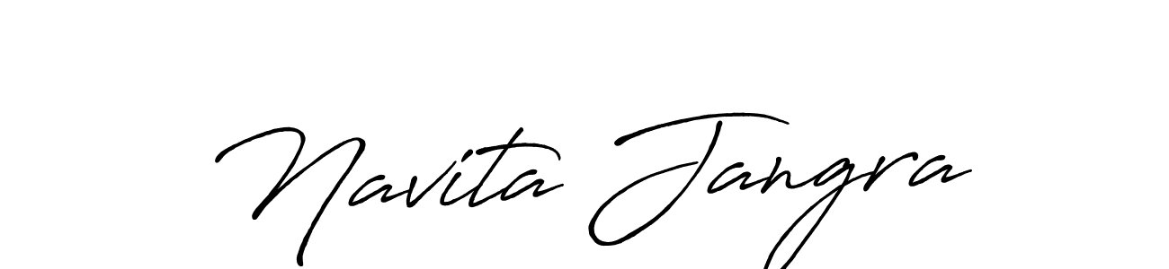 Design your own signature with our free online signature maker. With this signature software, you can create a handwritten (Antro_Vectra_Bolder) signature for name Navita Jangra. Navita Jangra signature style 7 images and pictures png