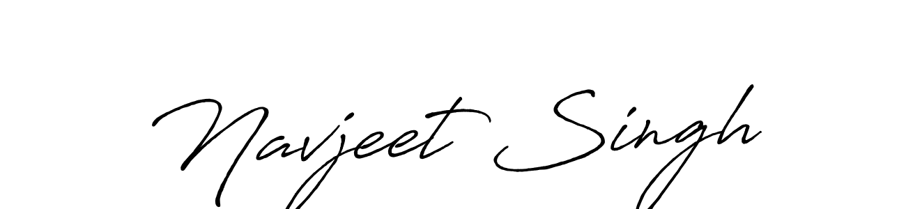 How to make Navjeet Singh name signature. Use Antro_Vectra_Bolder style for creating short signs online. This is the latest handwritten sign. Navjeet Singh signature style 7 images and pictures png