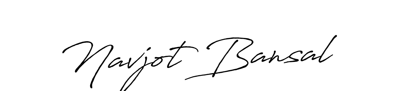 Make a beautiful signature design for name Navjot Bansal. With this signature (Antro_Vectra_Bolder) style, you can create a handwritten signature for free. Navjot Bansal signature style 7 images and pictures png