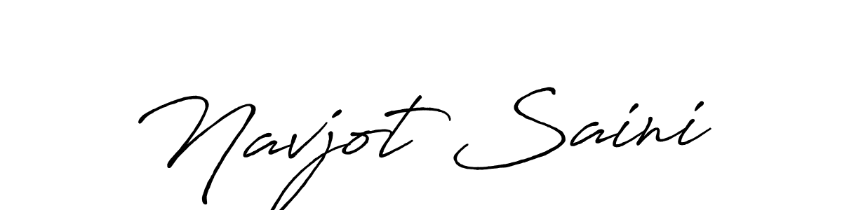 Navjot Saini stylish signature style. Best Handwritten Sign (Antro_Vectra_Bolder) for my name. Handwritten Signature Collection Ideas for my name Navjot Saini. Navjot Saini signature style 7 images and pictures png