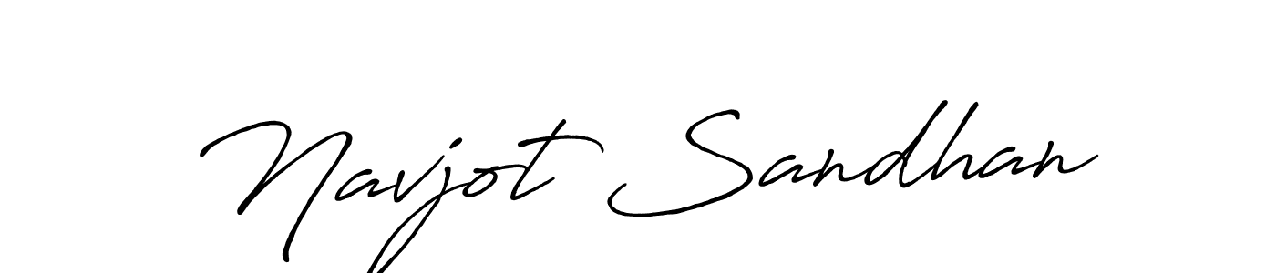 Make a beautiful signature design for name Navjot Sandhan. With this signature (Antro_Vectra_Bolder) style, you can create a handwritten signature for free. Navjot Sandhan signature style 7 images and pictures png