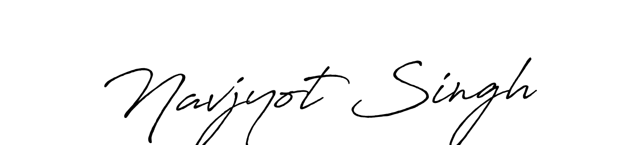 How to make Navjyot Singh name signature. Use Antro_Vectra_Bolder style for creating short signs online. This is the latest handwritten sign. Navjyot Singh signature style 7 images and pictures png