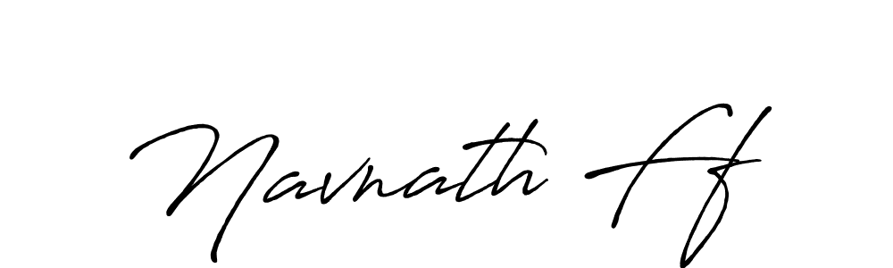 Use a signature maker to create a handwritten signature online. With this signature software, you can design (Antro_Vectra_Bolder) your own signature for name Navnath Ff. Navnath Ff signature style 7 images and pictures png