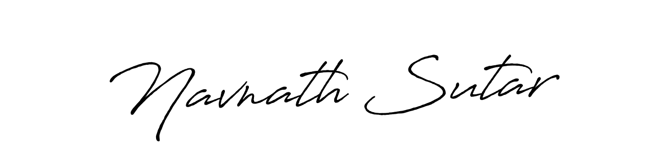 Make a beautiful signature design for name Navnath Sutar. With this signature (Antro_Vectra_Bolder) style, you can create a handwritten signature for free. Navnath Sutar signature style 7 images and pictures png