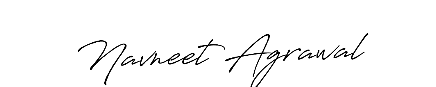 Create a beautiful signature design for name Navneet Agrawal. With this signature (Antro_Vectra_Bolder) fonts, you can make a handwritten signature for free. Navneet Agrawal signature style 7 images and pictures png