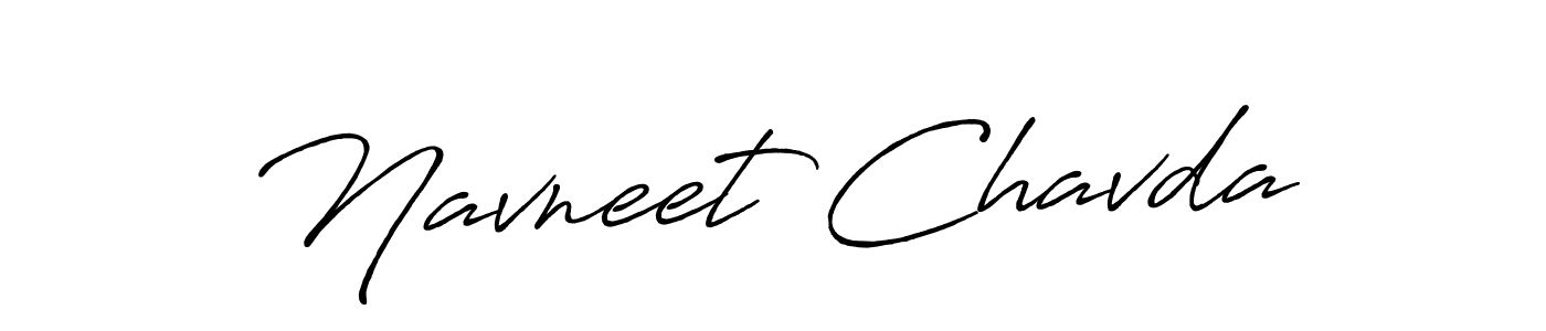 Create a beautiful signature design for name Navneet Chavda. With this signature (Antro_Vectra_Bolder) fonts, you can make a handwritten signature for free. Navneet Chavda signature style 7 images and pictures png