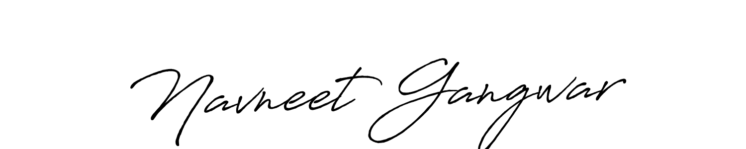 Navneet Gangwar stylish signature style. Best Handwritten Sign (Antro_Vectra_Bolder) for my name. Handwritten Signature Collection Ideas for my name Navneet Gangwar. Navneet Gangwar signature style 7 images and pictures png
