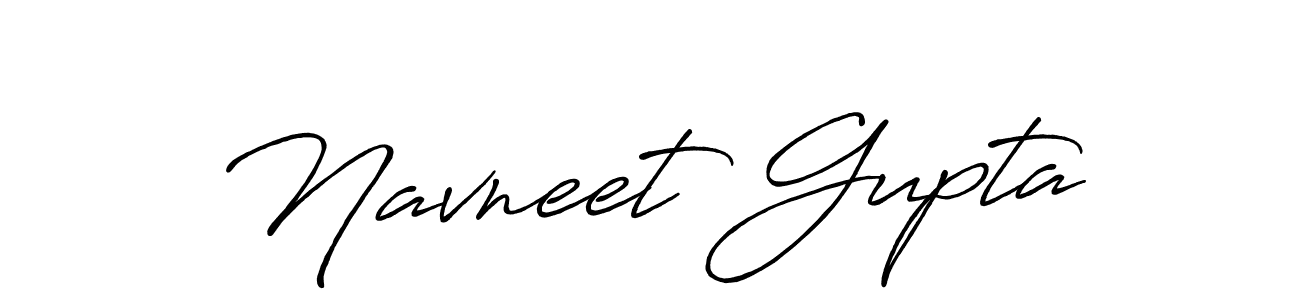Make a beautiful signature design for name Navneet Gupta. With this signature (Antro_Vectra_Bolder) style, you can create a handwritten signature for free. Navneet Gupta signature style 7 images and pictures png