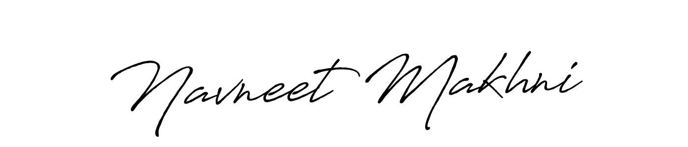 Navneet Makhni stylish signature style. Best Handwritten Sign (Antro_Vectra_Bolder) for my name. Handwritten Signature Collection Ideas for my name Navneet Makhni. Navneet Makhni signature style 7 images and pictures png