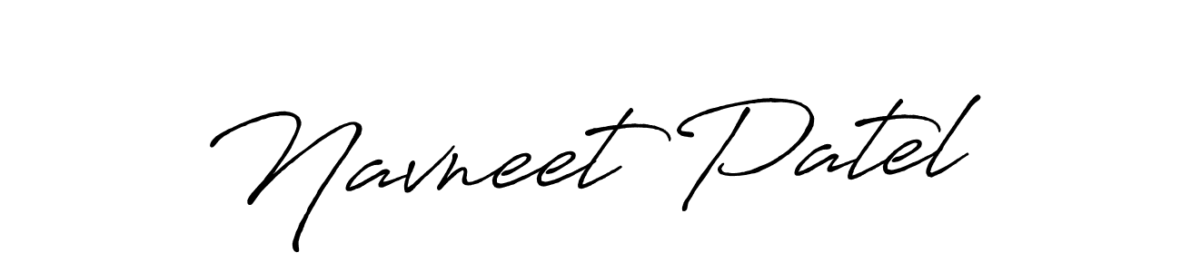 Navneet Patel stylish signature style. Best Handwritten Sign (Antro_Vectra_Bolder) for my name. Handwritten Signature Collection Ideas for my name Navneet Patel. Navneet Patel signature style 7 images and pictures png