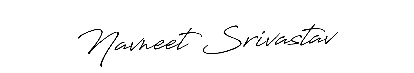 How to make Navneet Srivastav name signature. Use Antro_Vectra_Bolder style for creating short signs online. This is the latest handwritten sign. Navneet Srivastav signature style 7 images and pictures png