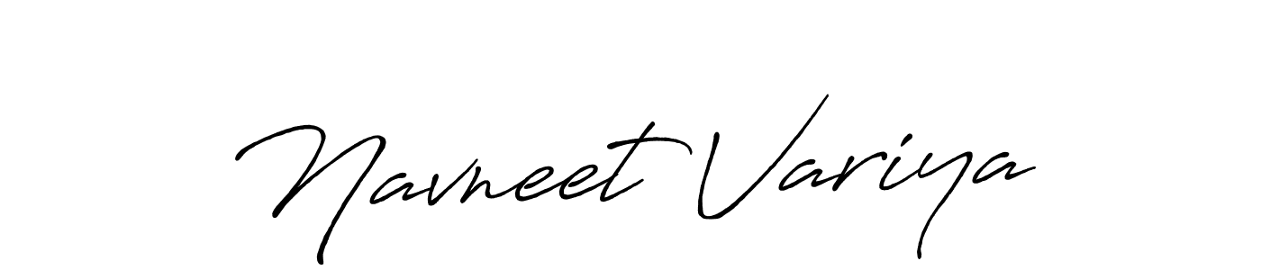 How to make Navneet Variya name signature. Use Antro_Vectra_Bolder style for creating short signs online. This is the latest handwritten sign. Navneet Variya signature style 7 images and pictures png