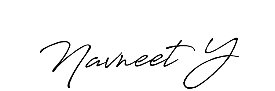 How to make Navneet Y name signature. Use Antro_Vectra_Bolder style for creating short signs online. This is the latest handwritten sign. Navneet Y signature style 7 images and pictures png