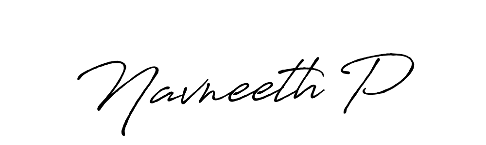 Create a beautiful signature design for name Navneeth P. With this signature (Antro_Vectra_Bolder) fonts, you can make a handwritten signature for free. Navneeth P signature style 7 images and pictures png