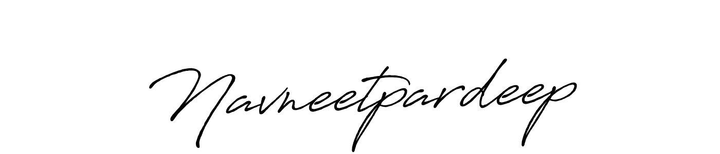 Make a beautiful signature design for name Navneetpardeep. With this signature (Antro_Vectra_Bolder) style, you can create a handwritten signature for free. Navneetpardeep signature style 7 images and pictures png