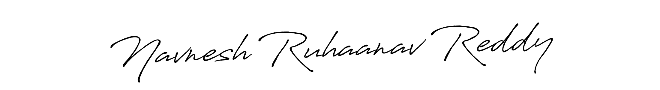 Create a beautiful signature design for name Navnesh Ruhaanav Reddy. With this signature (Antro_Vectra_Bolder) fonts, you can make a handwritten signature for free. Navnesh Ruhaanav Reddy signature style 7 images and pictures png