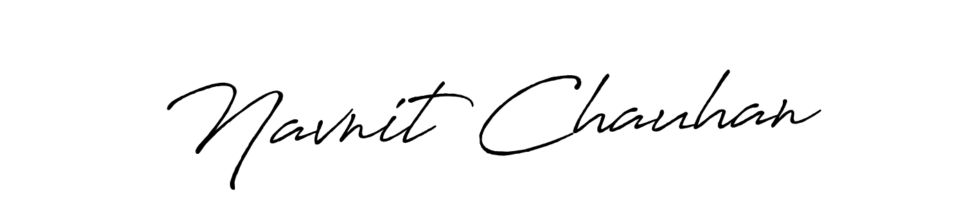 Navnit Chauhan stylish signature style. Best Handwritten Sign (Antro_Vectra_Bolder) for my name. Handwritten Signature Collection Ideas for my name Navnit Chauhan. Navnit Chauhan signature style 7 images and pictures png