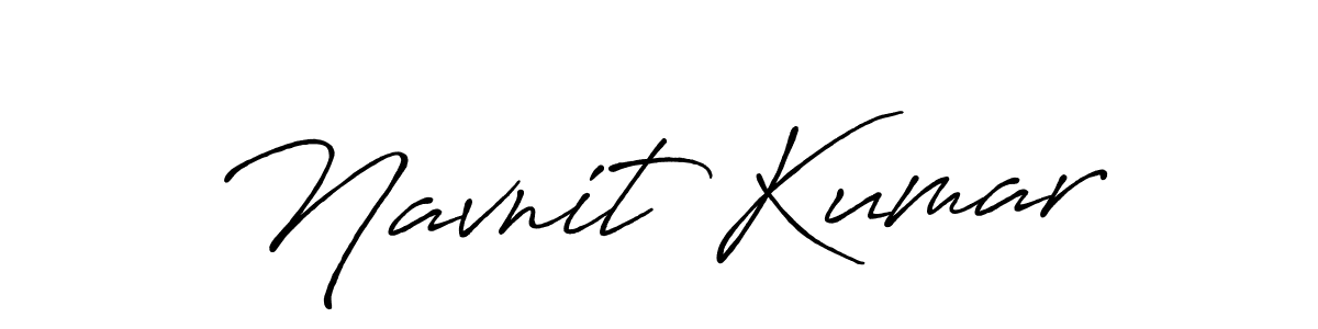 How to make Navnit Kumar name signature. Use Antro_Vectra_Bolder style for creating short signs online. This is the latest handwritten sign. Navnit Kumar signature style 7 images and pictures png