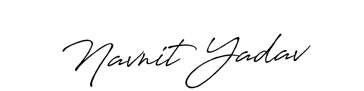 The best way (Antro_Vectra_Bolder) to make a short signature is to pick only two or three words in your name. The name Navnit Yadav include a total of six letters. For converting this name. Navnit Yadav signature style 7 images and pictures png