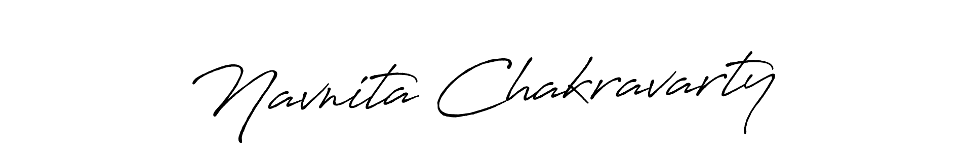 How to make Navnita Chakravarty name signature. Use Antro_Vectra_Bolder style for creating short signs online. This is the latest handwritten sign. Navnita Chakravarty signature style 7 images and pictures png