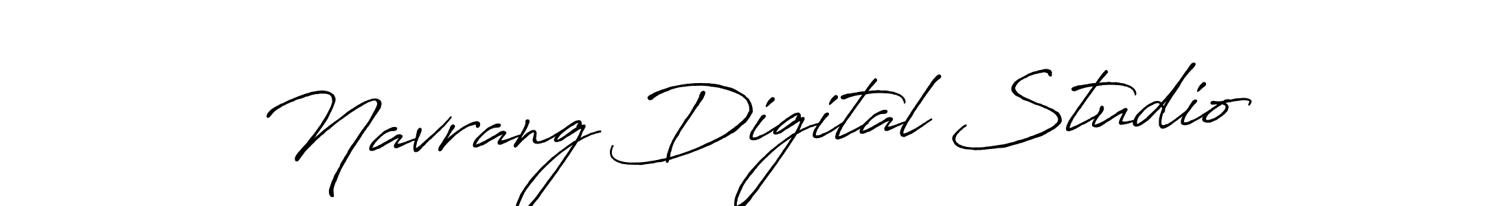Make a beautiful signature design for name Navrang Digital Studio. With this signature (Antro_Vectra_Bolder) style, you can create a handwritten signature for free. Navrang Digital Studio signature style 7 images and pictures png