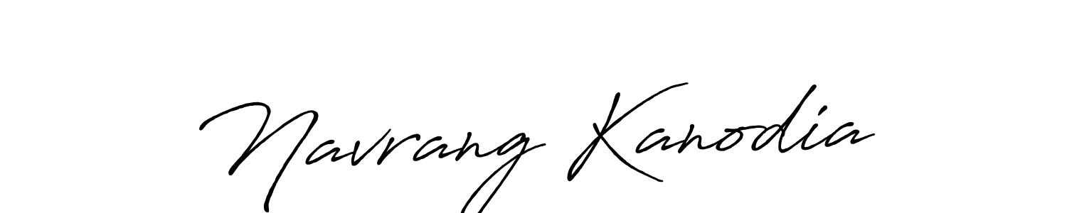 Create a beautiful signature design for name Navrang Kanodia. With this signature (Antro_Vectra_Bolder) fonts, you can make a handwritten signature for free. Navrang Kanodia signature style 7 images and pictures png