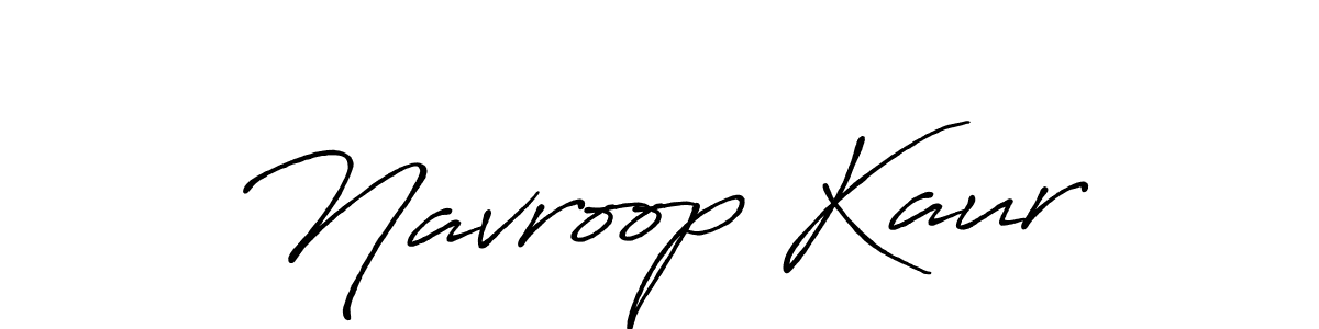 Make a beautiful signature design for name Navroop Kaur. With this signature (Antro_Vectra_Bolder) style, you can create a handwritten signature for free. Navroop Kaur signature style 7 images and pictures png