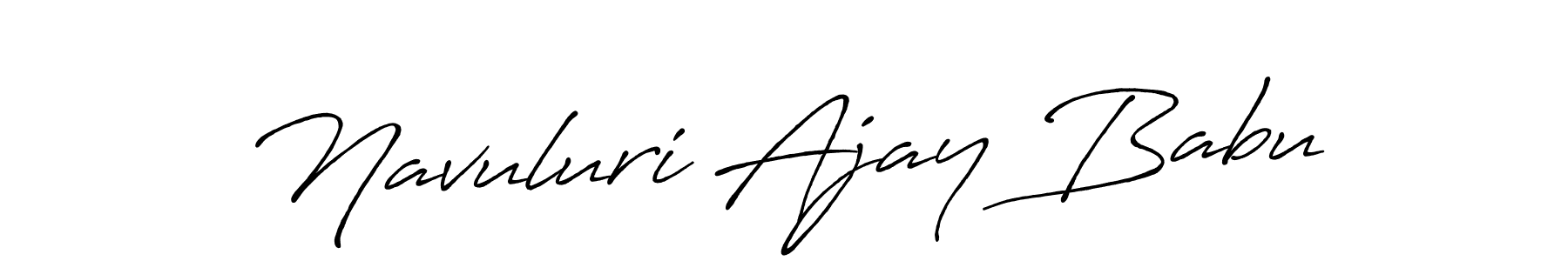 Create a beautiful signature design for name Navuluri Ajay Babu. With this signature (Antro_Vectra_Bolder) fonts, you can make a handwritten signature for free. Navuluri Ajay Babu signature style 7 images and pictures png