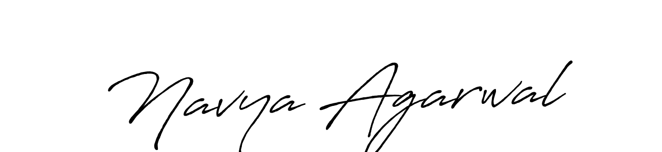 Design your own signature with our free online signature maker. With this signature software, you can create a handwritten (Antro_Vectra_Bolder) signature for name Navya Agarwal. Navya Agarwal signature style 7 images and pictures png