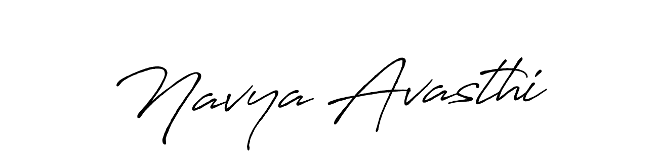 It looks lik you need a new signature style for name Navya Avasthi. Design unique handwritten (Antro_Vectra_Bolder) signature with our free signature maker in just a few clicks. Navya Avasthi signature style 7 images and pictures png