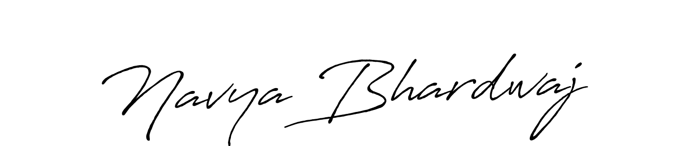 Make a beautiful signature design for name Navya Bhardwaj. With this signature (Antro_Vectra_Bolder) style, you can create a handwritten signature for free. Navya Bhardwaj signature style 7 images and pictures png