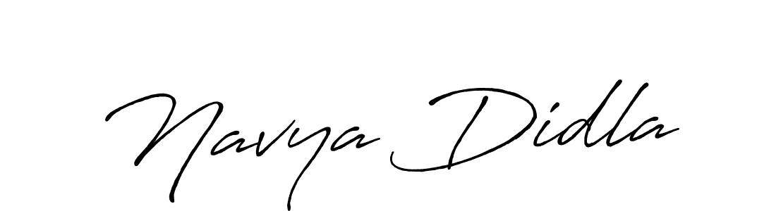 Make a beautiful signature design for name Navya Didla. With this signature (Antro_Vectra_Bolder) style, you can create a handwritten signature for free. Navya Didla signature style 7 images and pictures png