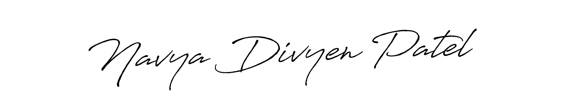 Make a short Navya Divyen Patel signature style. Manage your documents anywhere anytime using Antro_Vectra_Bolder. Create and add eSignatures, submit forms, share and send files easily. Navya Divyen Patel signature style 7 images and pictures png