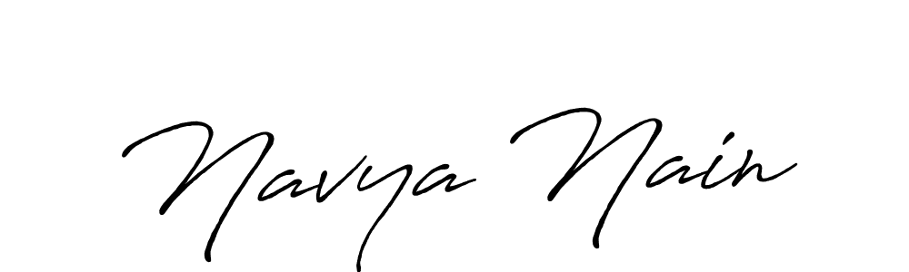 Use a signature maker to create a handwritten signature online. With this signature software, you can design (Antro_Vectra_Bolder) your own signature for name Navya Nain. Navya Nain signature style 7 images and pictures png