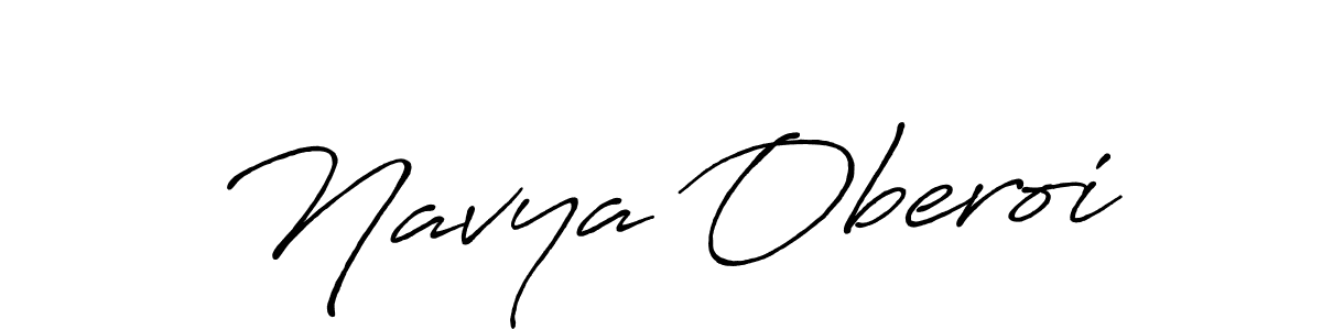 Also You can easily find your signature by using the search form. We will create Navya Oberoi name handwritten signature images for you free of cost using Antro_Vectra_Bolder sign style. Navya Oberoi signature style 7 images and pictures png