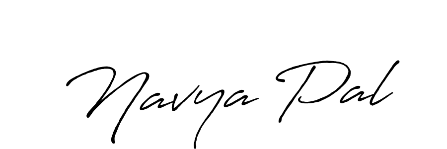 How to make Navya Pal name signature. Use Antro_Vectra_Bolder style for creating short signs online. This is the latest handwritten sign. Navya Pal signature style 7 images and pictures png