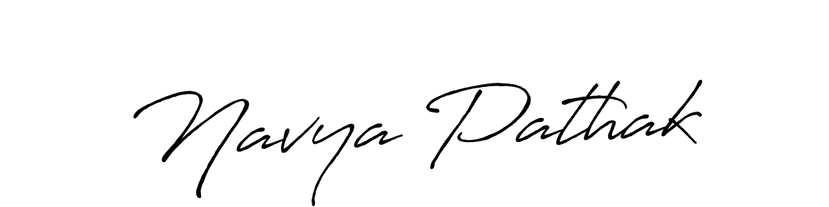 How to make Navya Pathak name signature. Use Antro_Vectra_Bolder style for creating short signs online. This is the latest handwritten sign. Navya Pathak signature style 7 images and pictures png