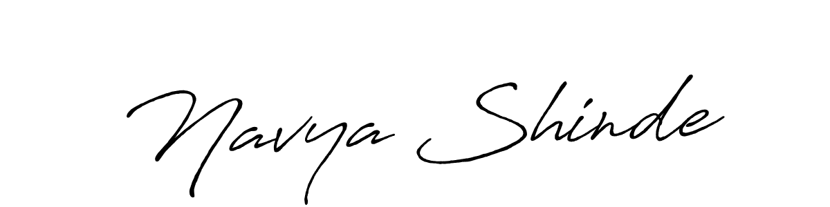 Make a beautiful signature design for name Navya Shinde. With this signature (Antro_Vectra_Bolder) style, you can create a handwritten signature for free. Navya Shinde signature style 7 images and pictures png