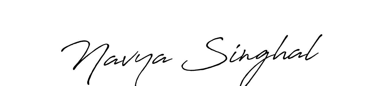 Also You can easily find your signature by using the search form. We will create Navya Singhal name handwritten signature images for you free of cost using Antro_Vectra_Bolder sign style. Navya Singhal signature style 7 images and pictures png