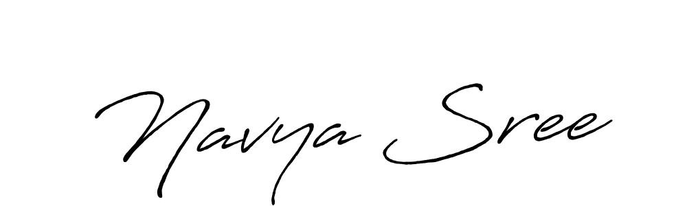 You should practise on your own different ways (Antro_Vectra_Bolder) to write your name (Navya Sree) in signature. don't let someone else do it for you. Navya Sree signature style 7 images and pictures png