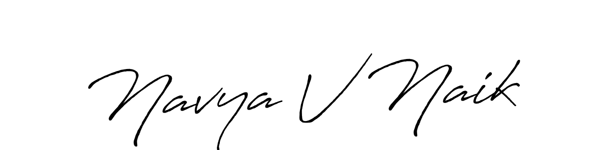 It looks lik you need a new signature style for name Navya V Naik. Design unique handwritten (Antro_Vectra_Bolder) signature with our free signature maker in just a few clicks. Navya V Naik signature style 7 images and pictures png