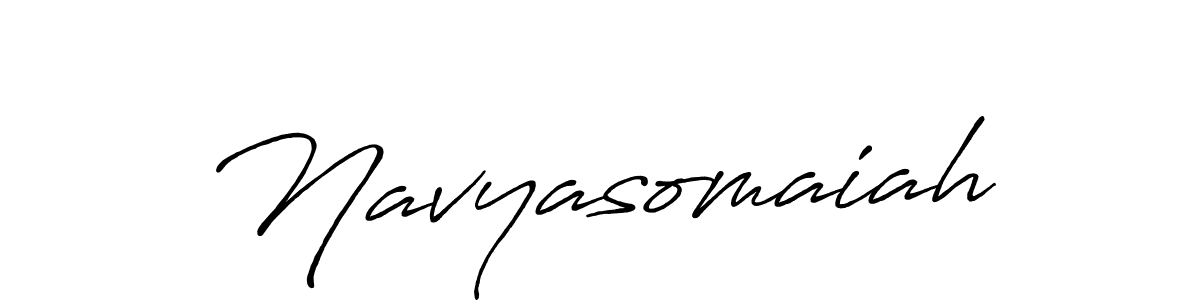Design your own signature with our free online signature maker. With this signature software, you can create a handwritten (Antro_Vectra_Bolder) signature for name Navyasomaiah. Navyasomaiah signature style 7 images and pictures png